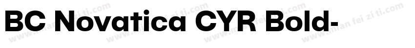 BC Novatica CYR Bold字体转换